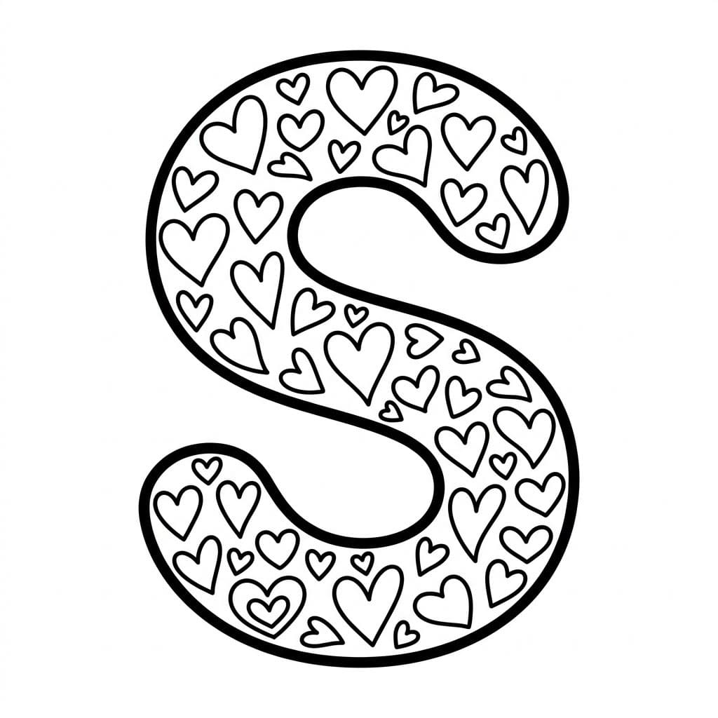 Huruf S Pola Hati