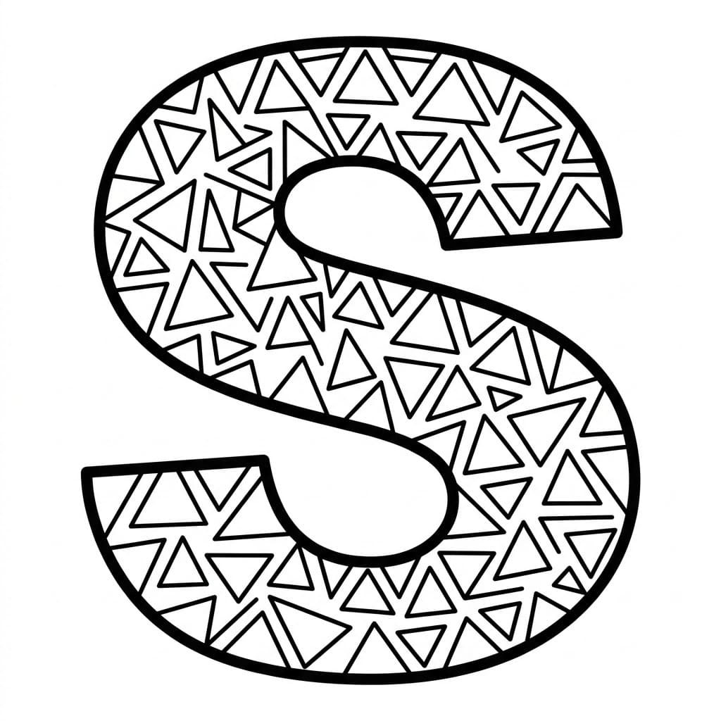 Huruf S Pola Segitiga