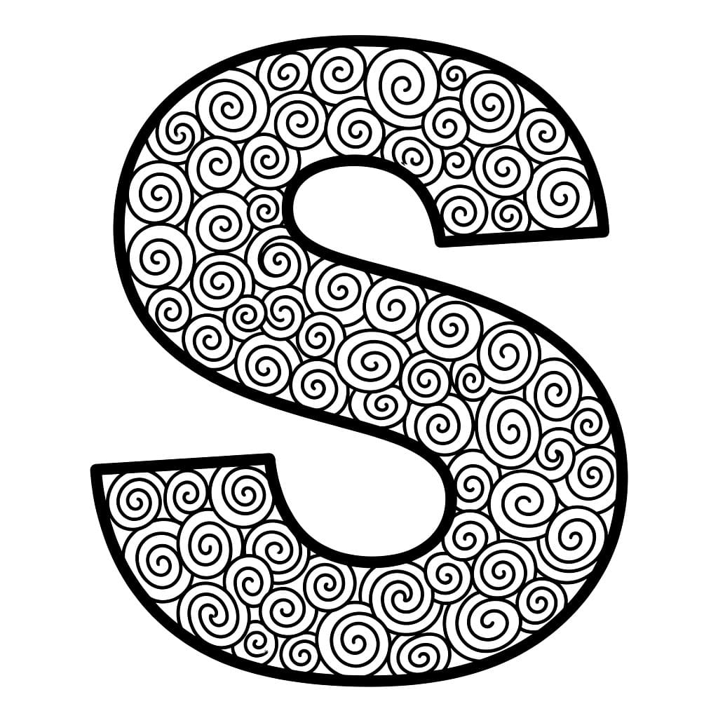 Huruf S Pola Spiral