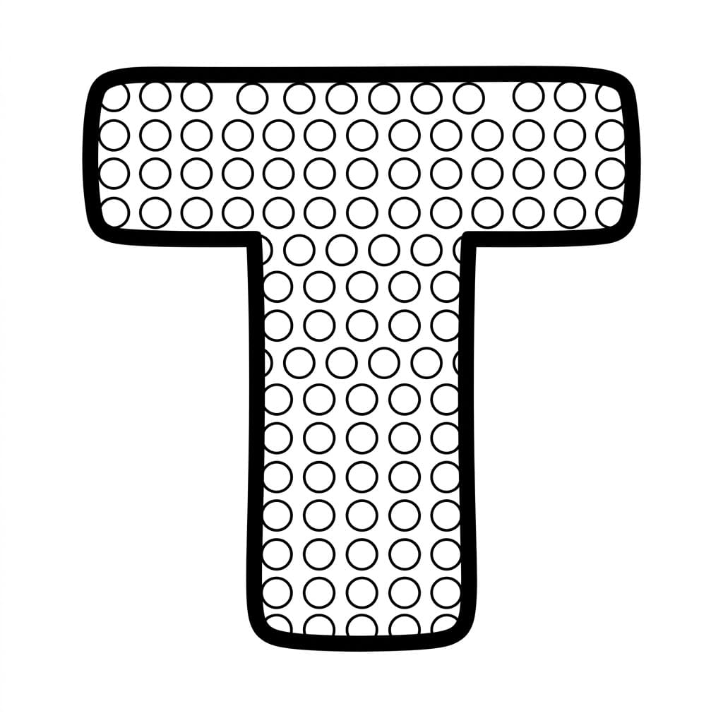 Huruf T mobil mainan