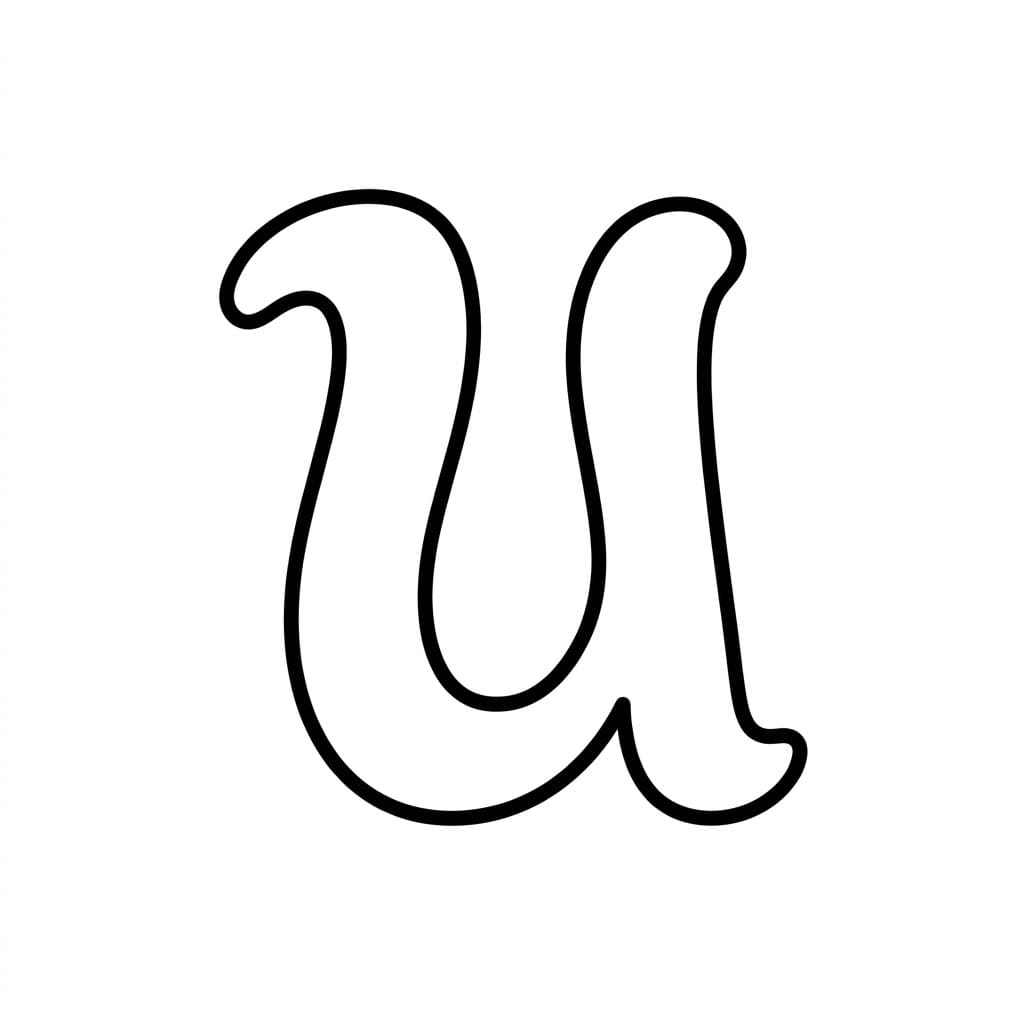 Huruf U bergelombang