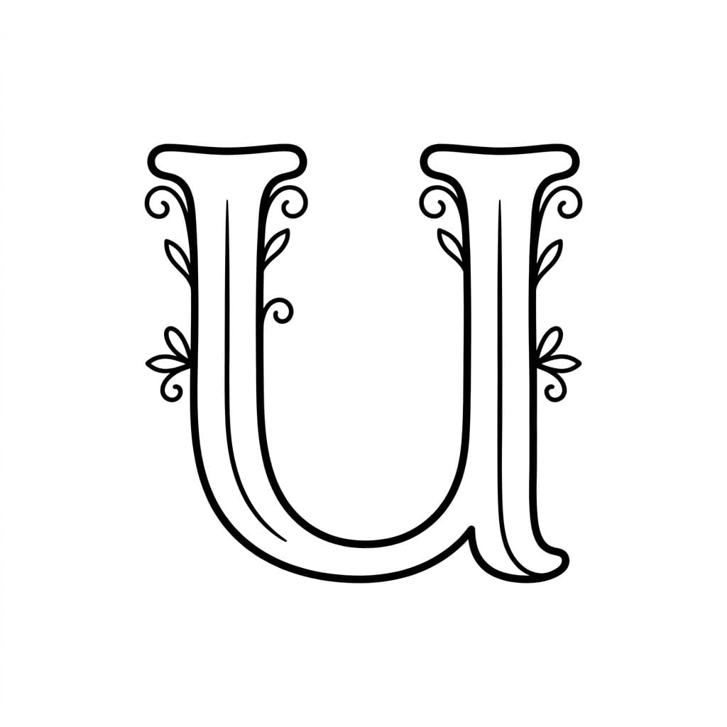 Huruf U gaya Abad Pertengahan