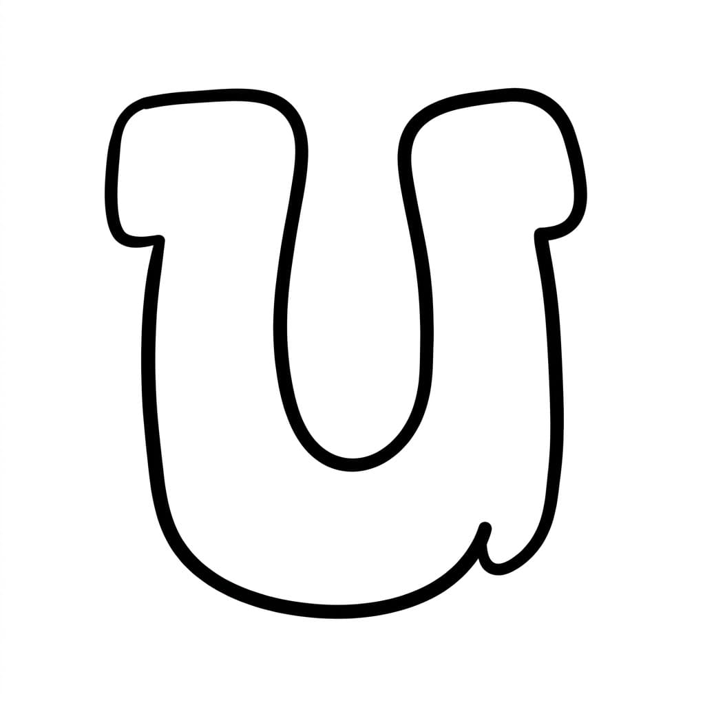 Huruf U gaya Graffiti