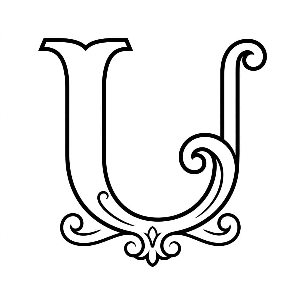 Huruf U gaya Victoria