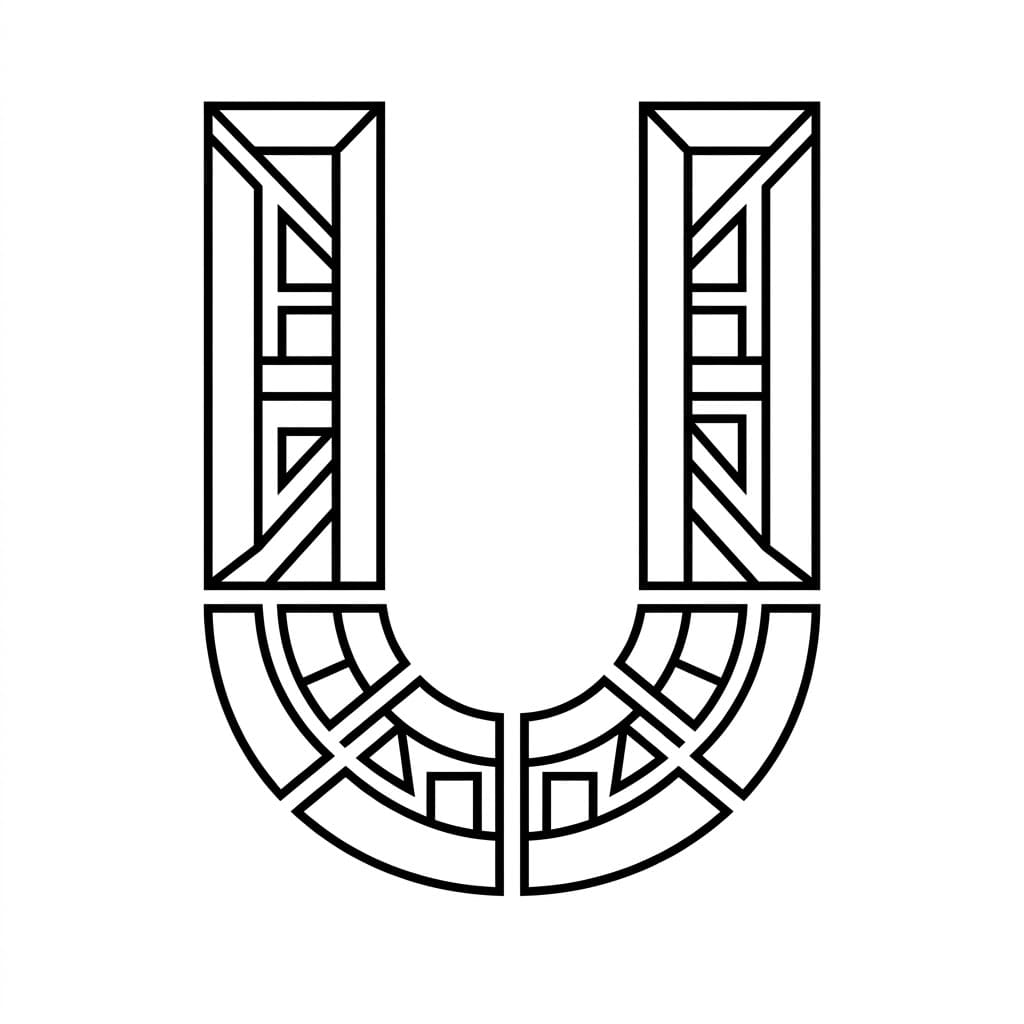 Huruf U geometris