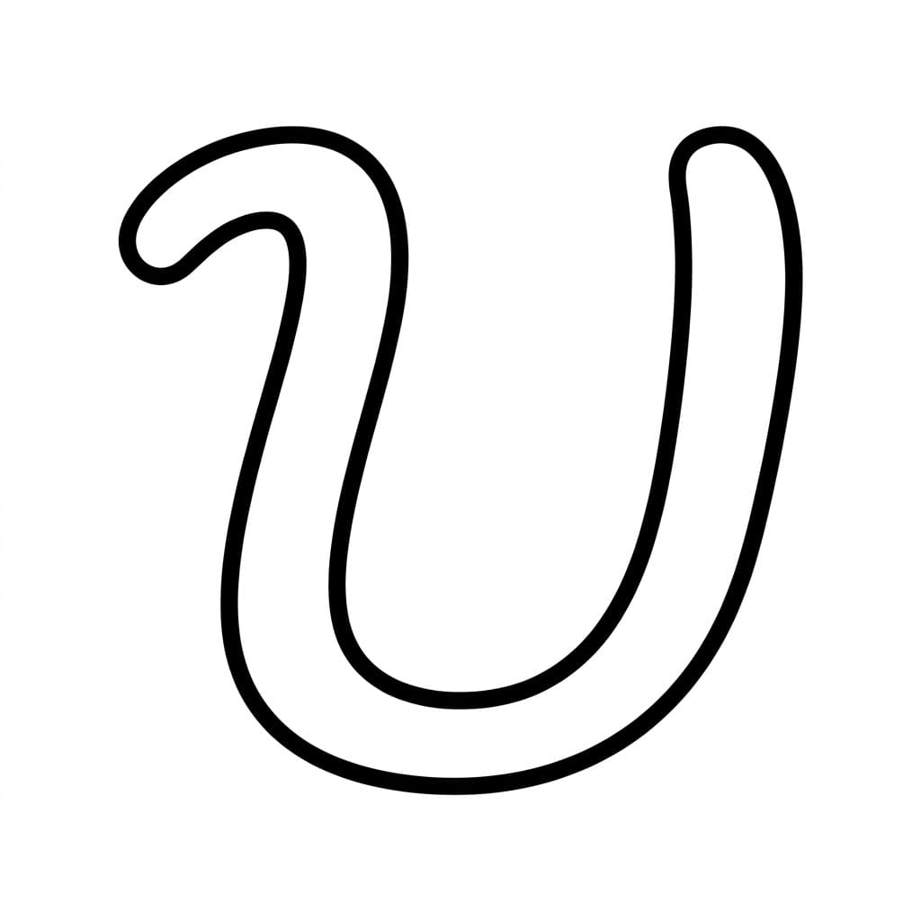 Huruf U lengkung lembut