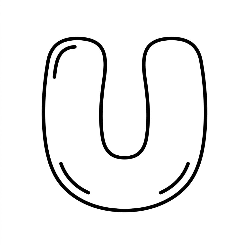 Huruf U menggelembung