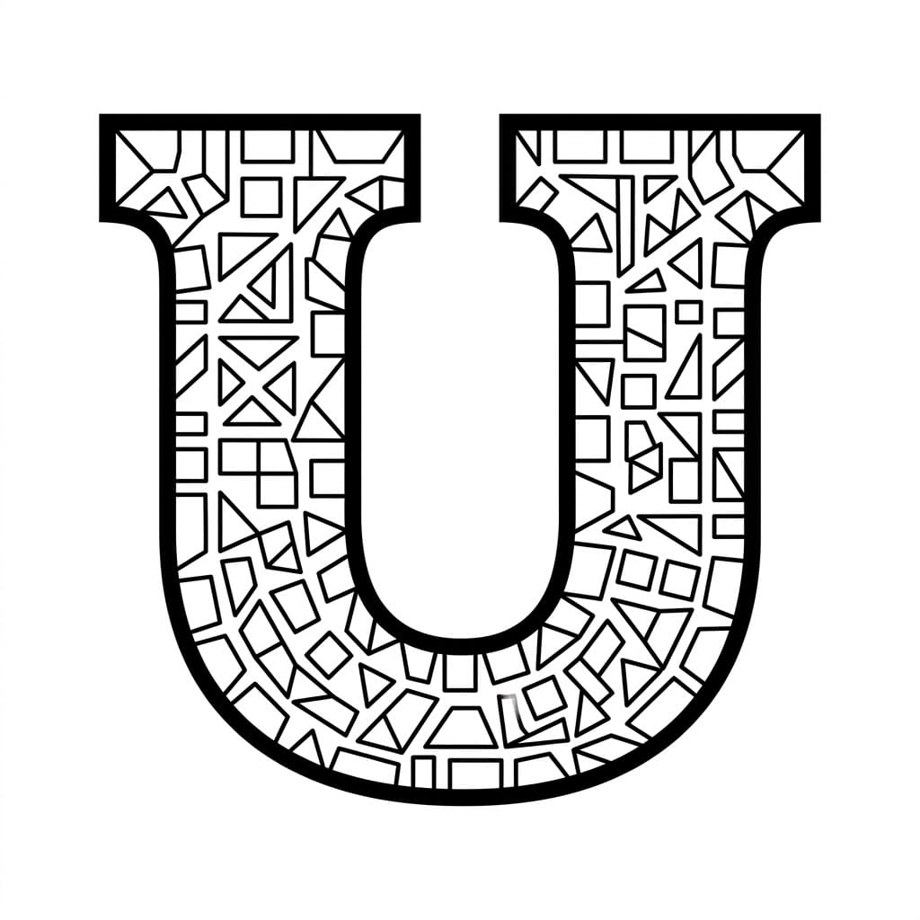Huruf U mosaik