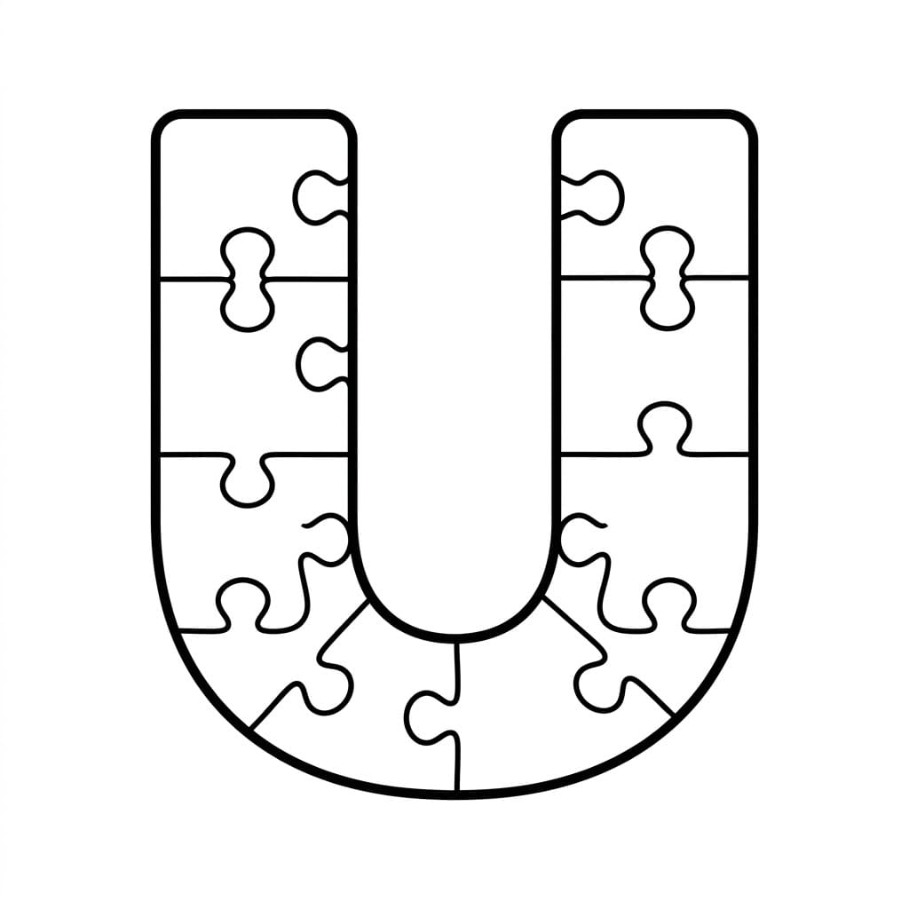 Huruf U puzzle