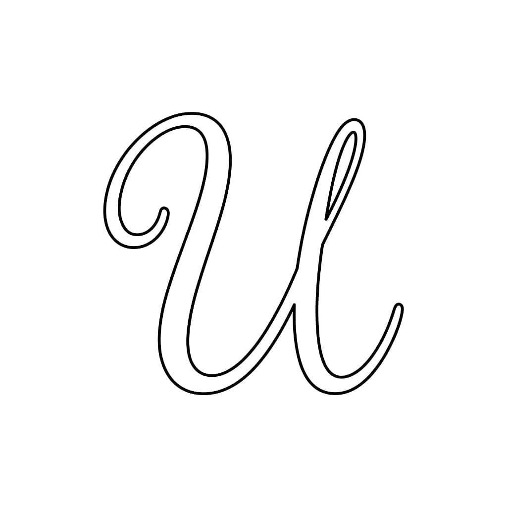 Huruf U tulisan tangan