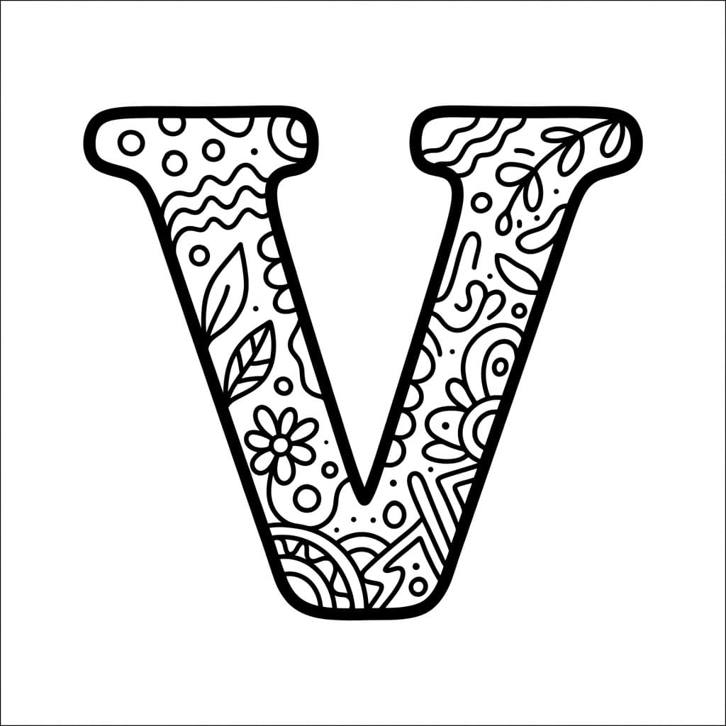 Huruf V Dekoratif