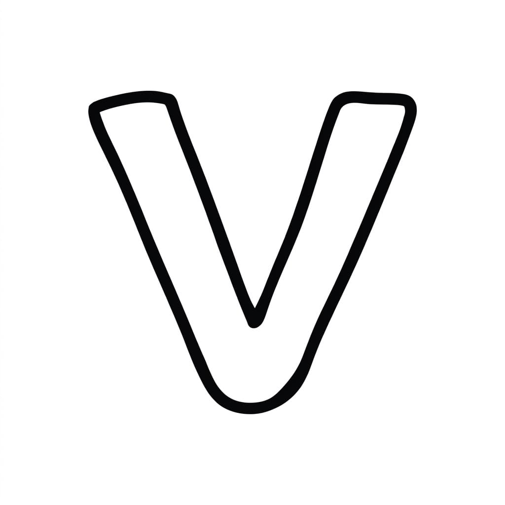 Huruf V Gambar Tangan