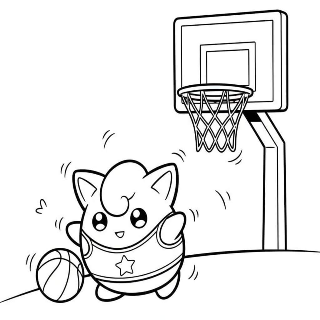 Jigglypuff bermain bola basket