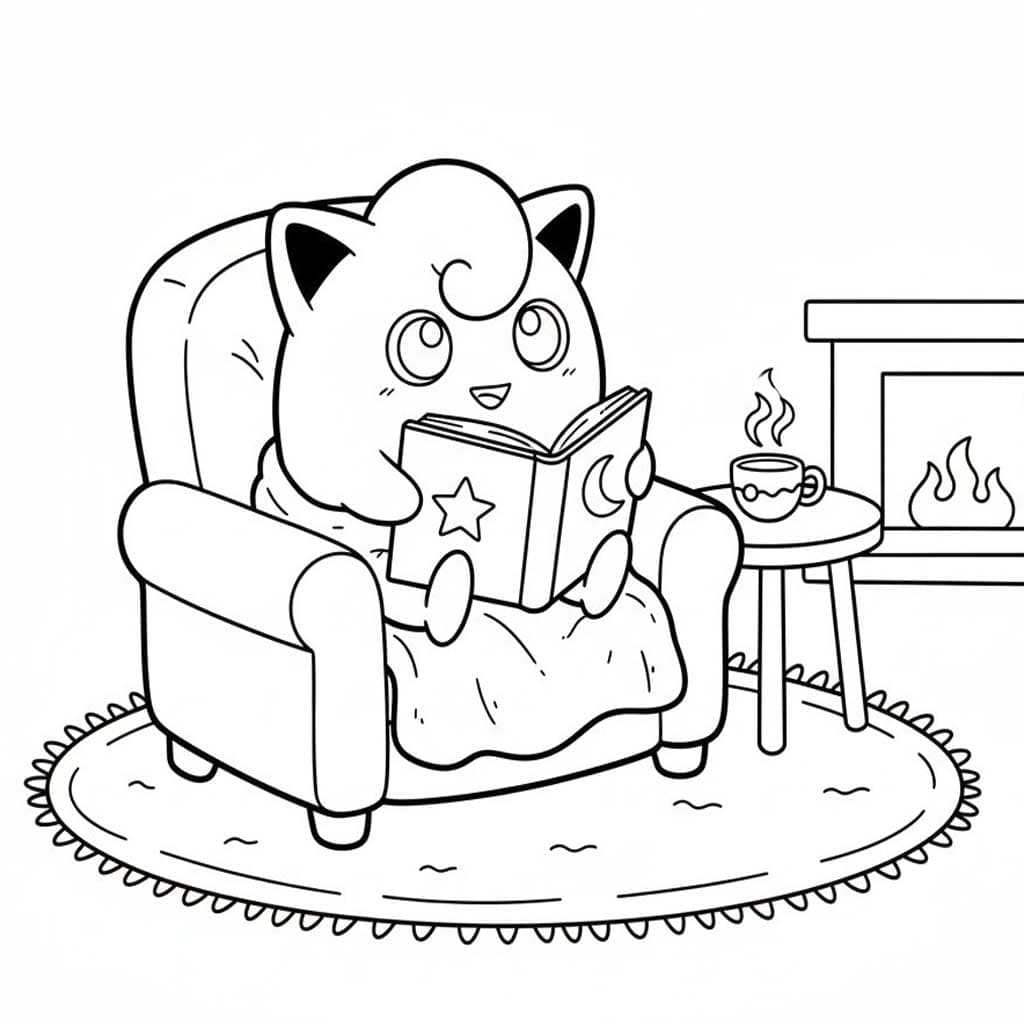 Jigglypuff membaca buku