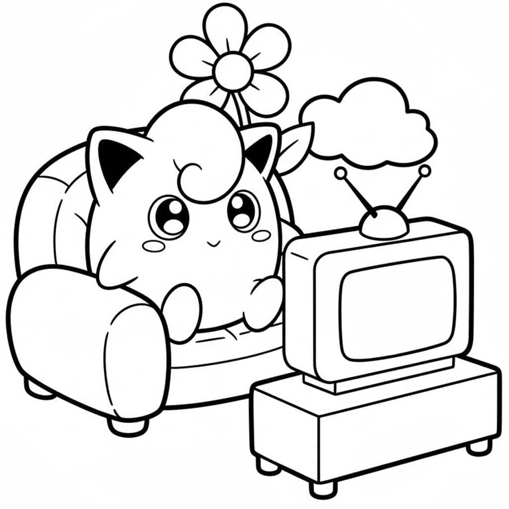 Jigglypuff sedang menonton