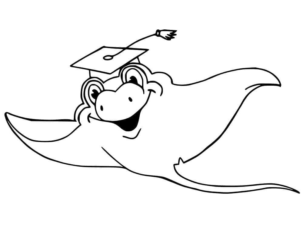 Kartun Ikan Pari Bahagia