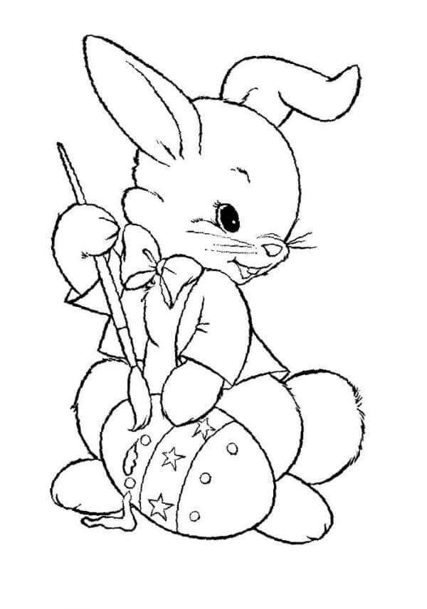 Kelinci Paskah dengan Sikat