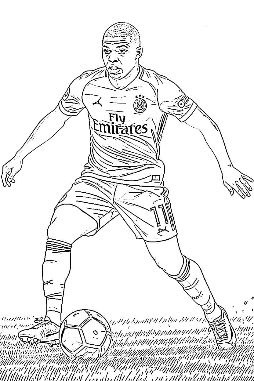 Kylian Mbappé di atas rumput