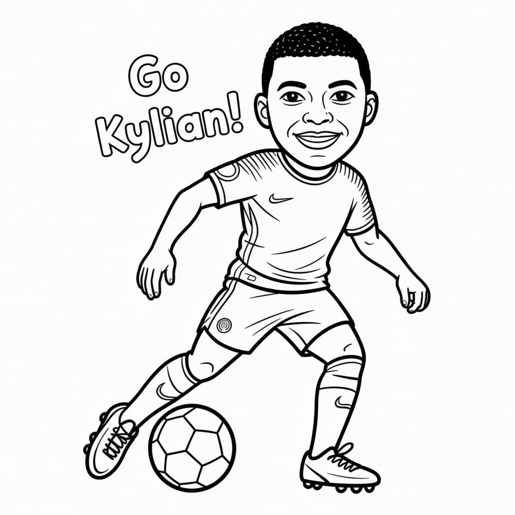 Kylian Mbappé tersenyum