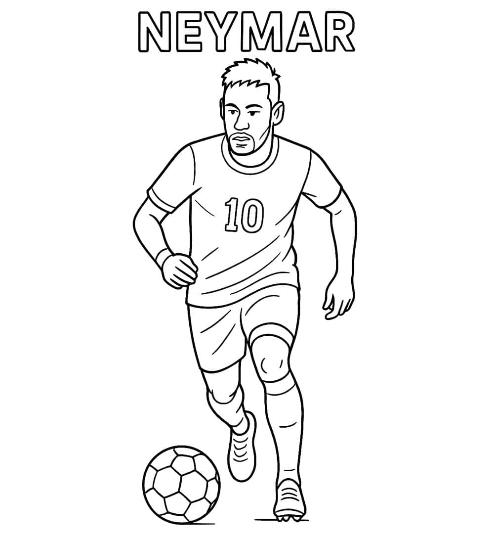 Neymar menggiring bola