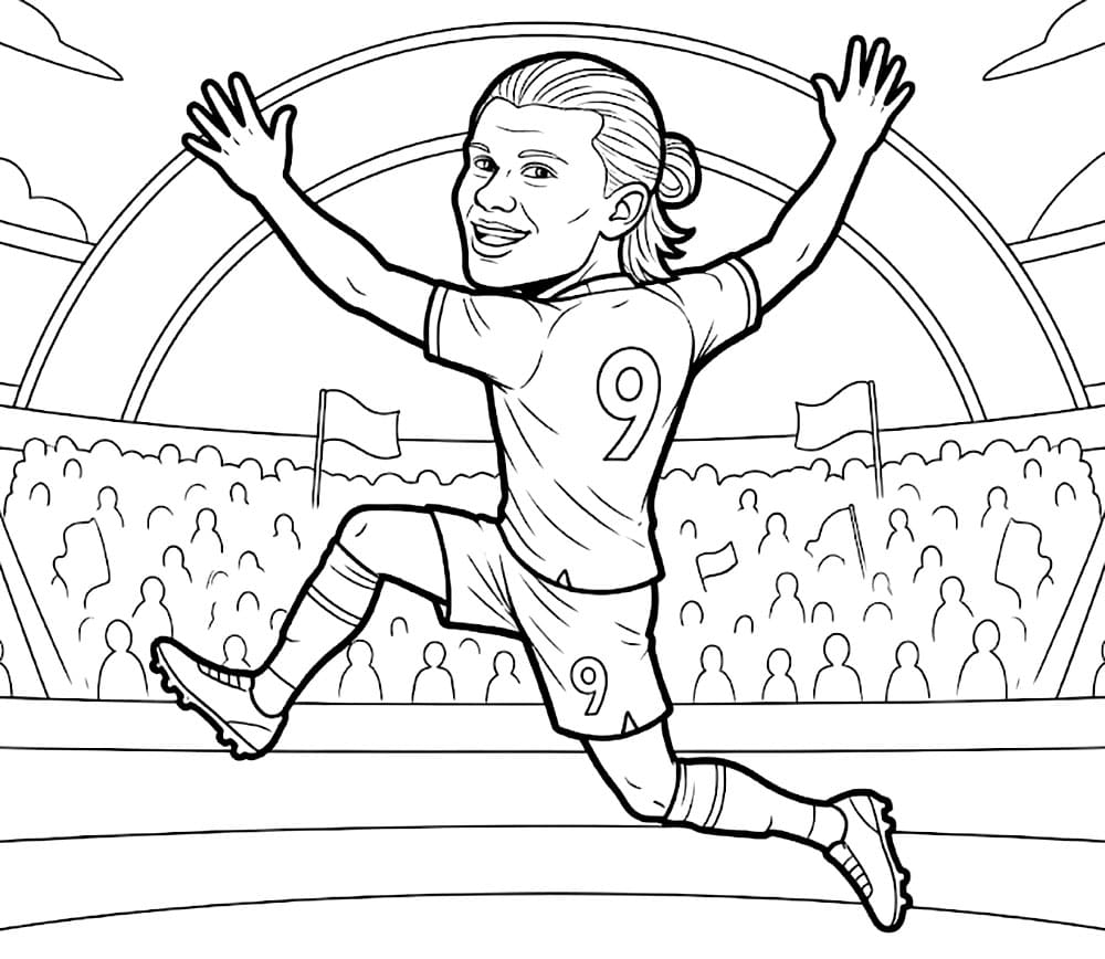 Perayaan Gol Erling Haaland