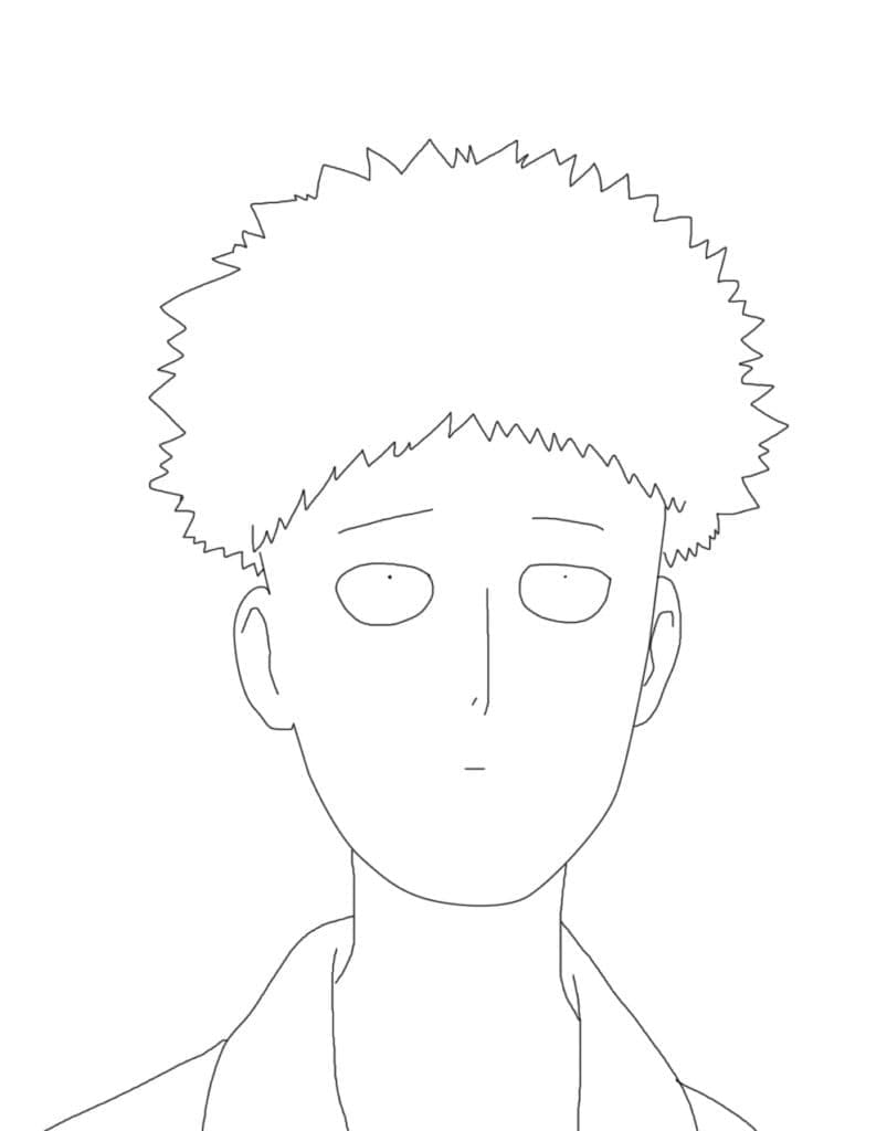 Saitama Lucu dengan Rambut