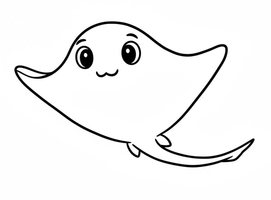 Seekor Ikan Pari Lucu