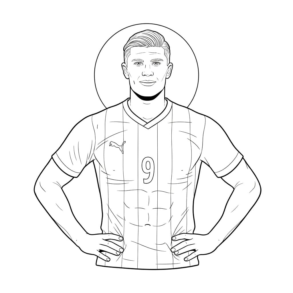 Tampilan Dekat Jersey Erling Haaland