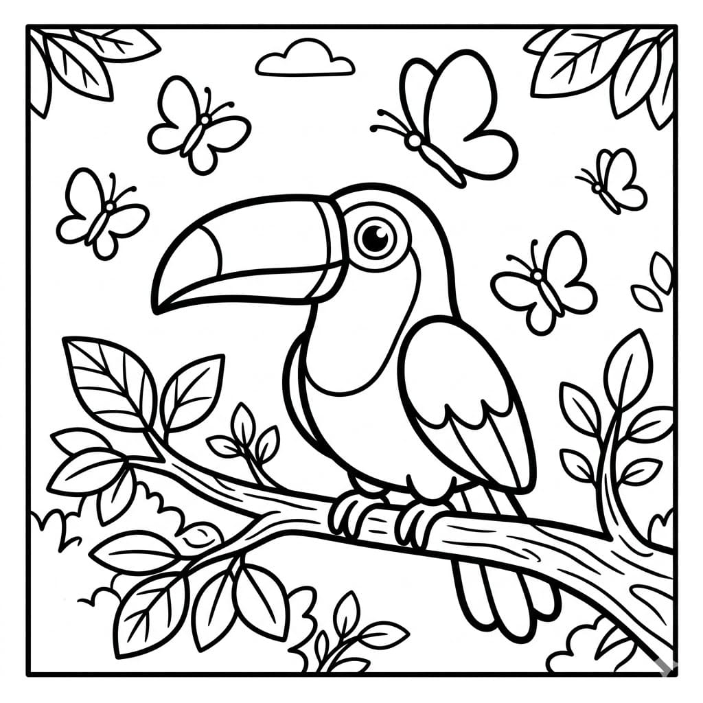 Toucan dan Kupu-Kupu