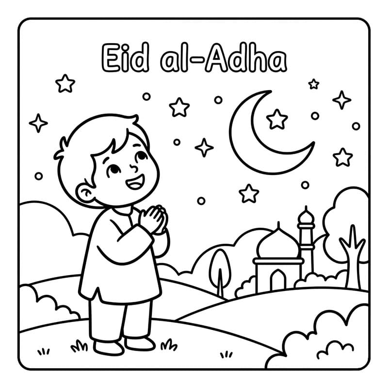 Anak Melihat Bulan Idul Adha