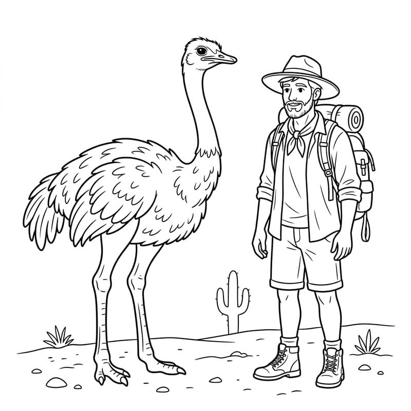 Burung Unta dan Pelancong