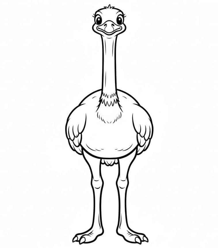 Burung unta di depan