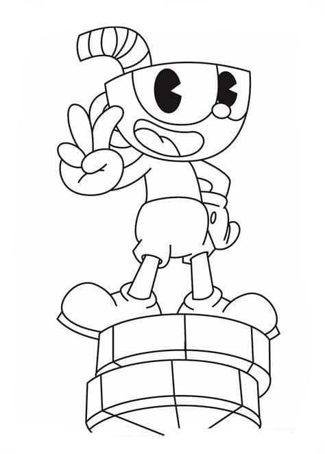 Gambar Cuphead yang Bahagia