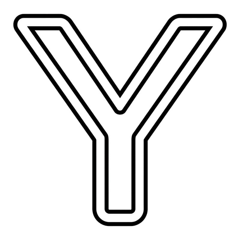 Garis luar ganda huruf Y