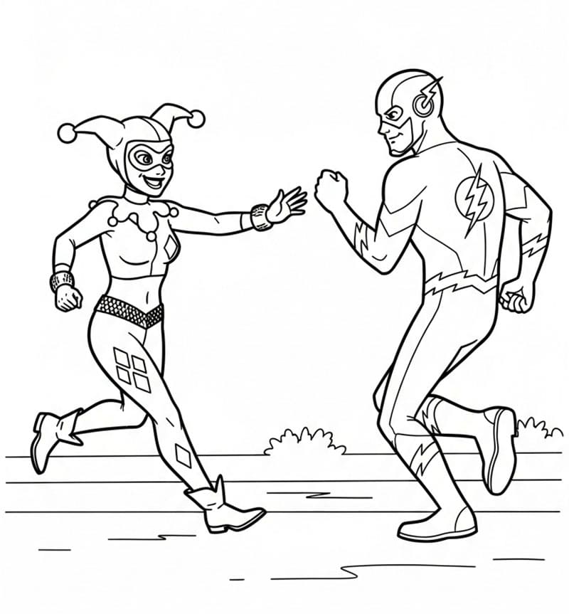 Harley Quinn bersama Flash