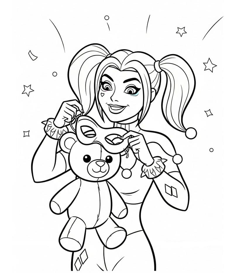 Harley Quinn dan boneka beruang