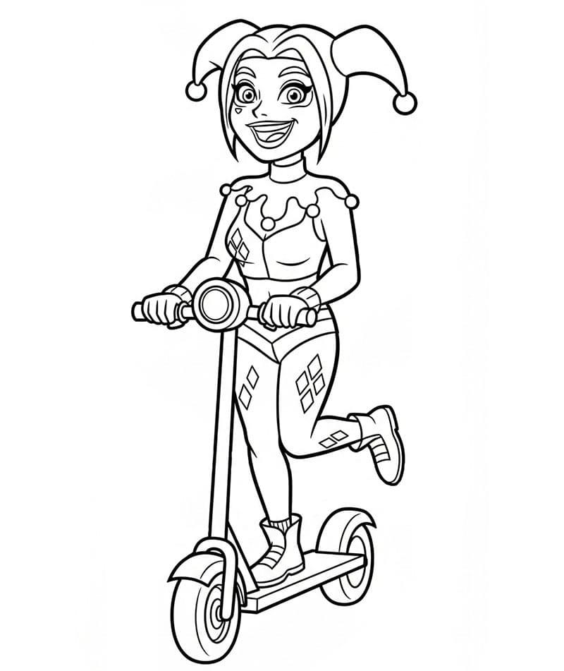 Harley Quinn mengemudi