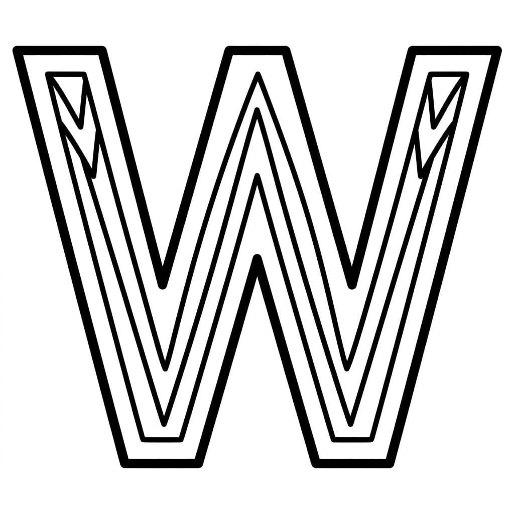 Huruf W Bentuk V Bersarang