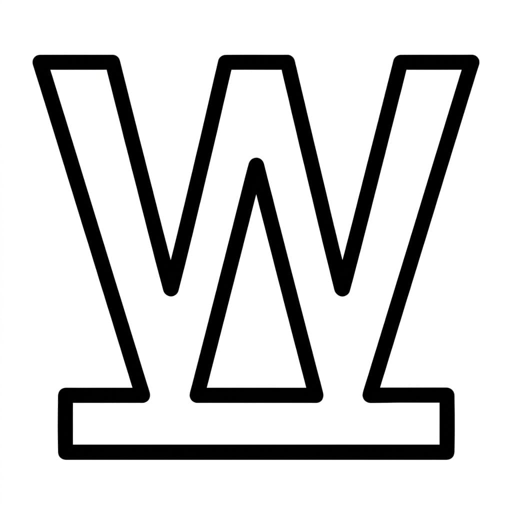 Huruf W Judul Bergaris