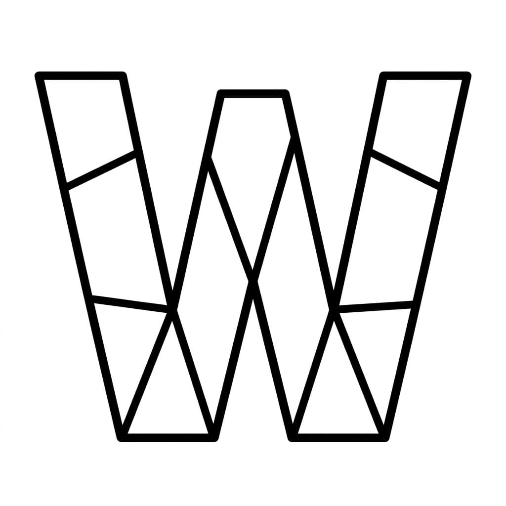 Huruf W Pola Trapesium