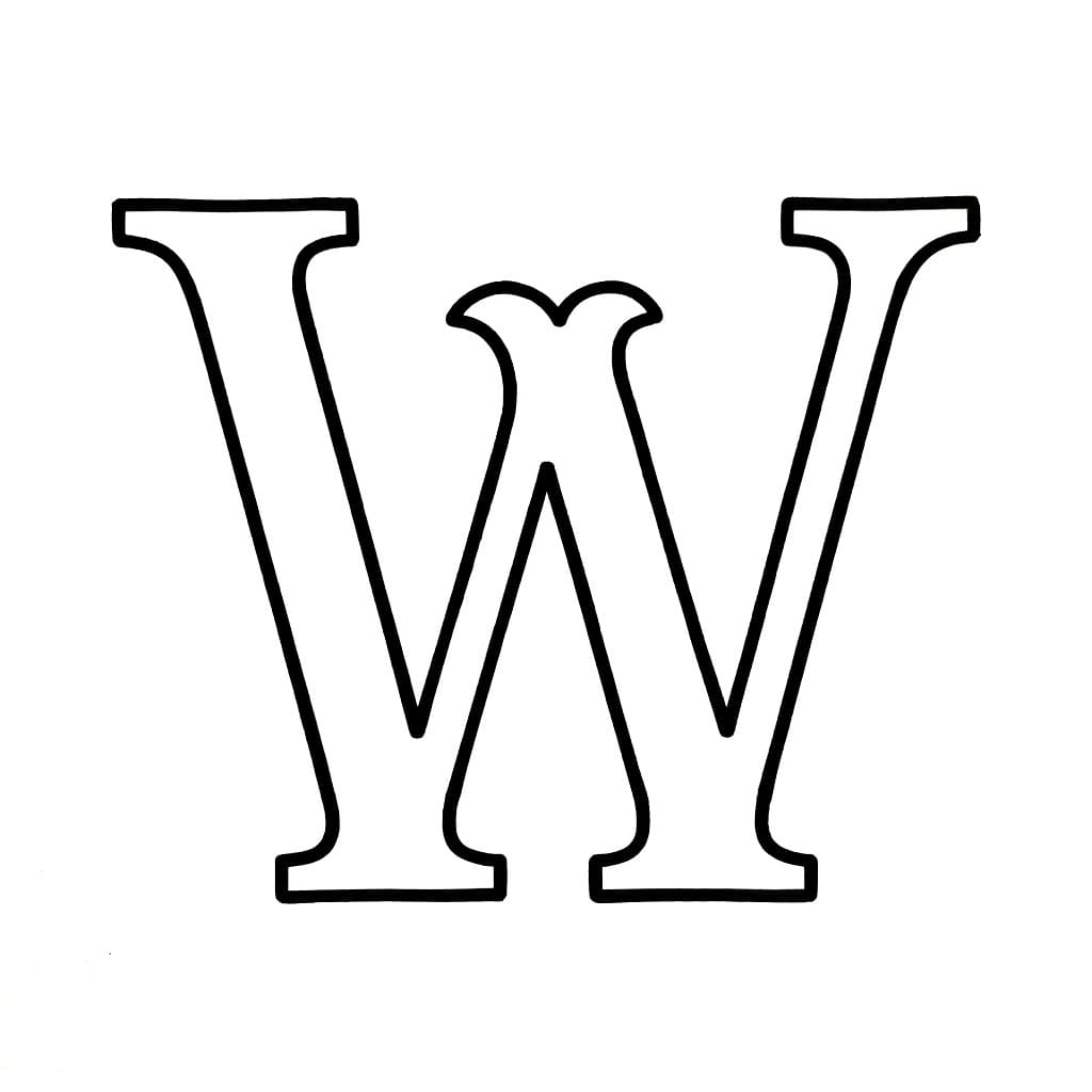 Huruf W Serif Klasik