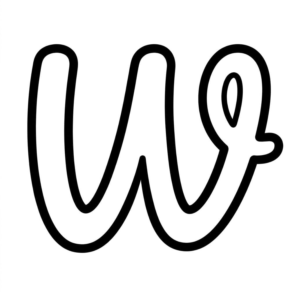 Huruf W Tulisan Tangan