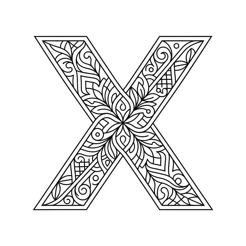 Huruf X minimal kreatif