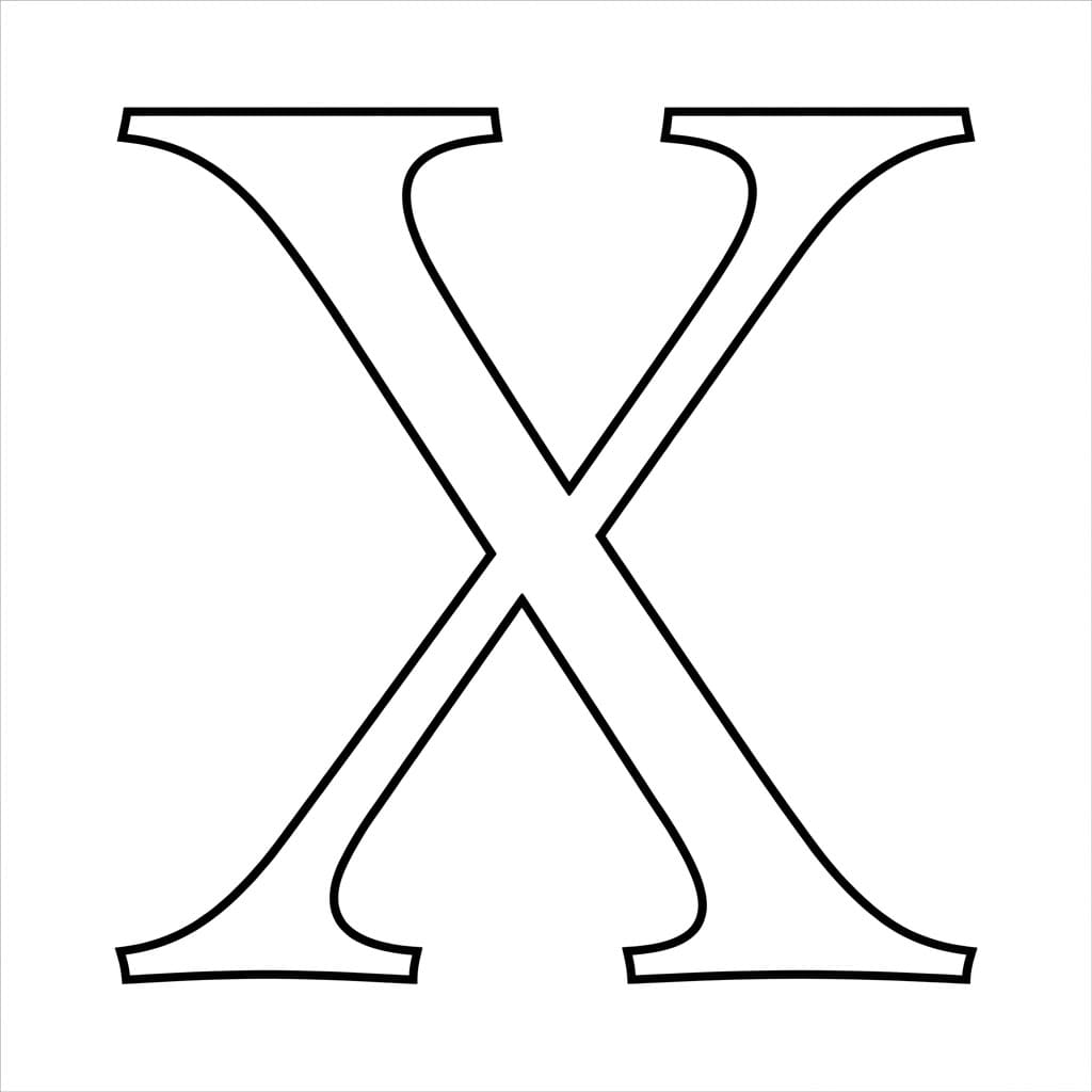 Huruf X serif