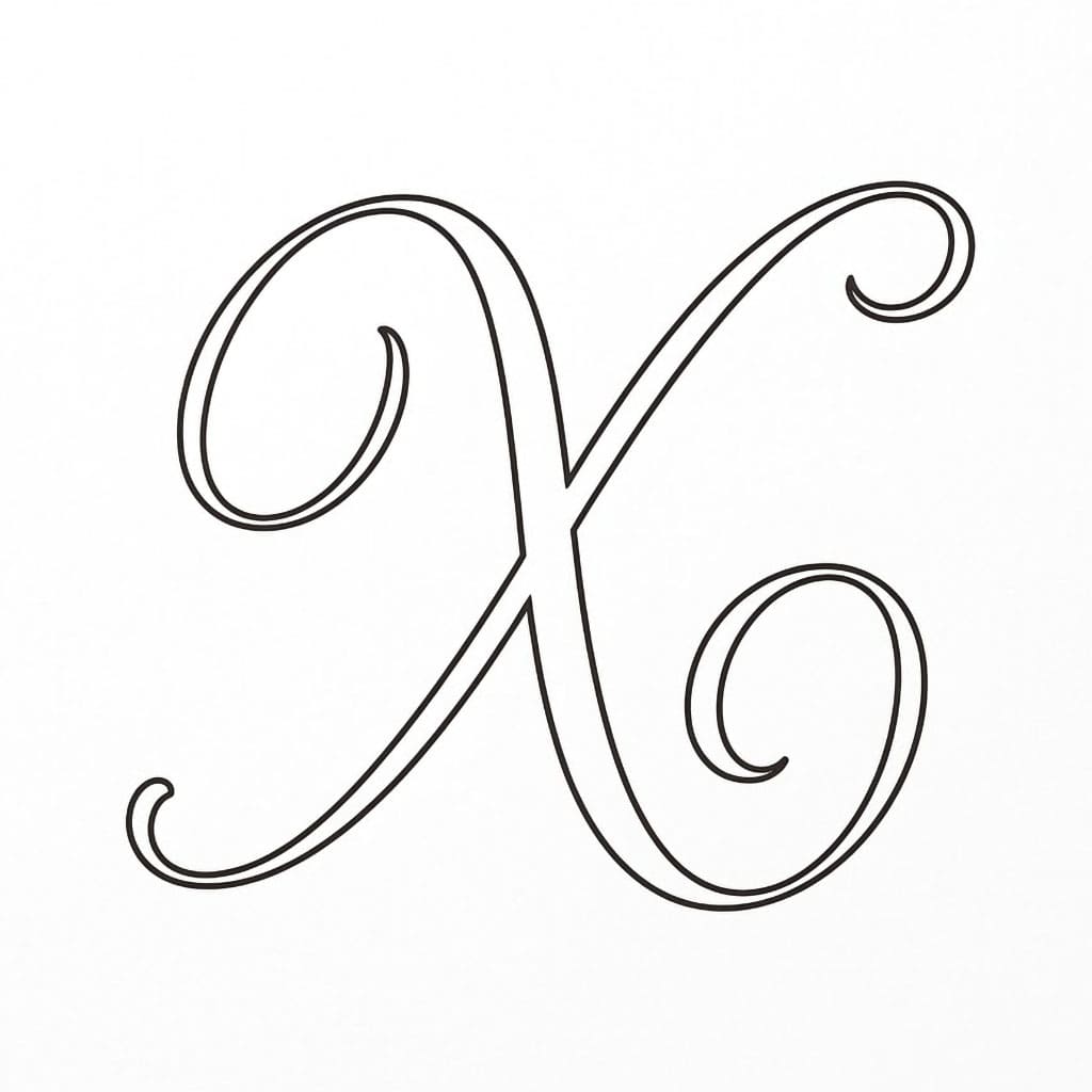 Huruf X tulisan tangan