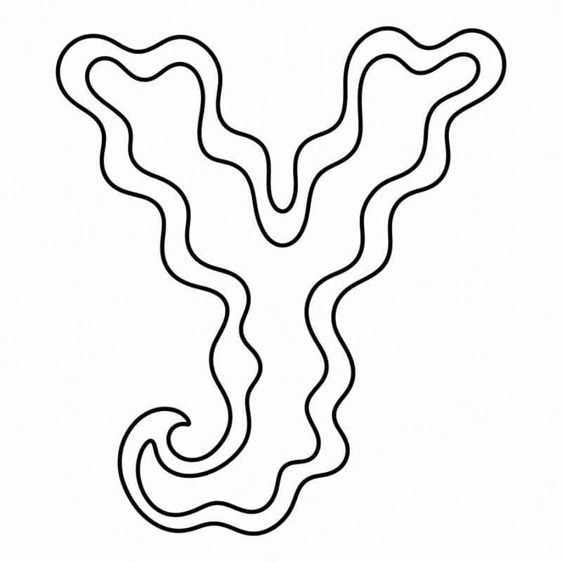 Huruf Y bergelombang