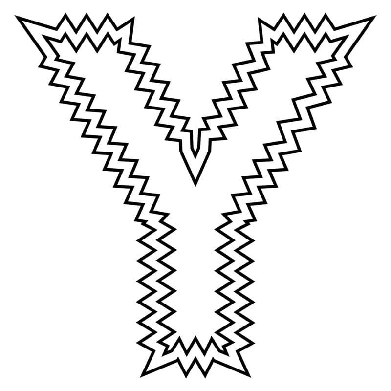 Huruf Y berzigzag