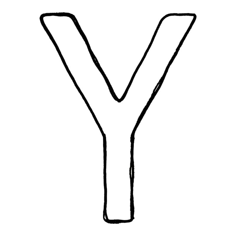 Huruf Y digambar