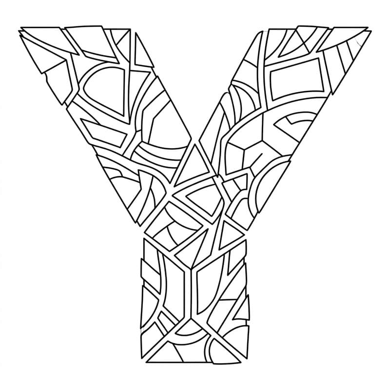 Huruf Y yang terfragmentasi