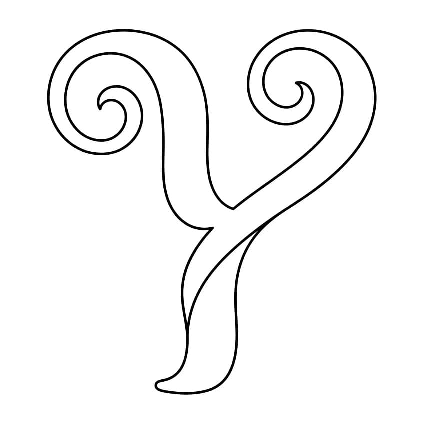 Huruf Y yang terpelintir